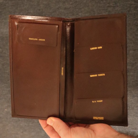 Prince Gardner Polished Cowhide - Passport Wallet - Brown - 7 7/8" x 4 1/2" - Picture 1 of 3